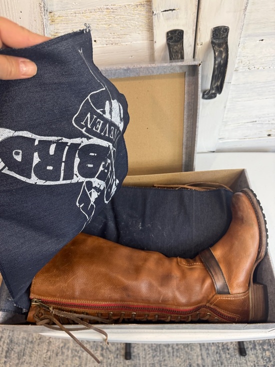 Freebird Tan Leather Tall Boots with Lace Up Shaft - Picture 14 of 15